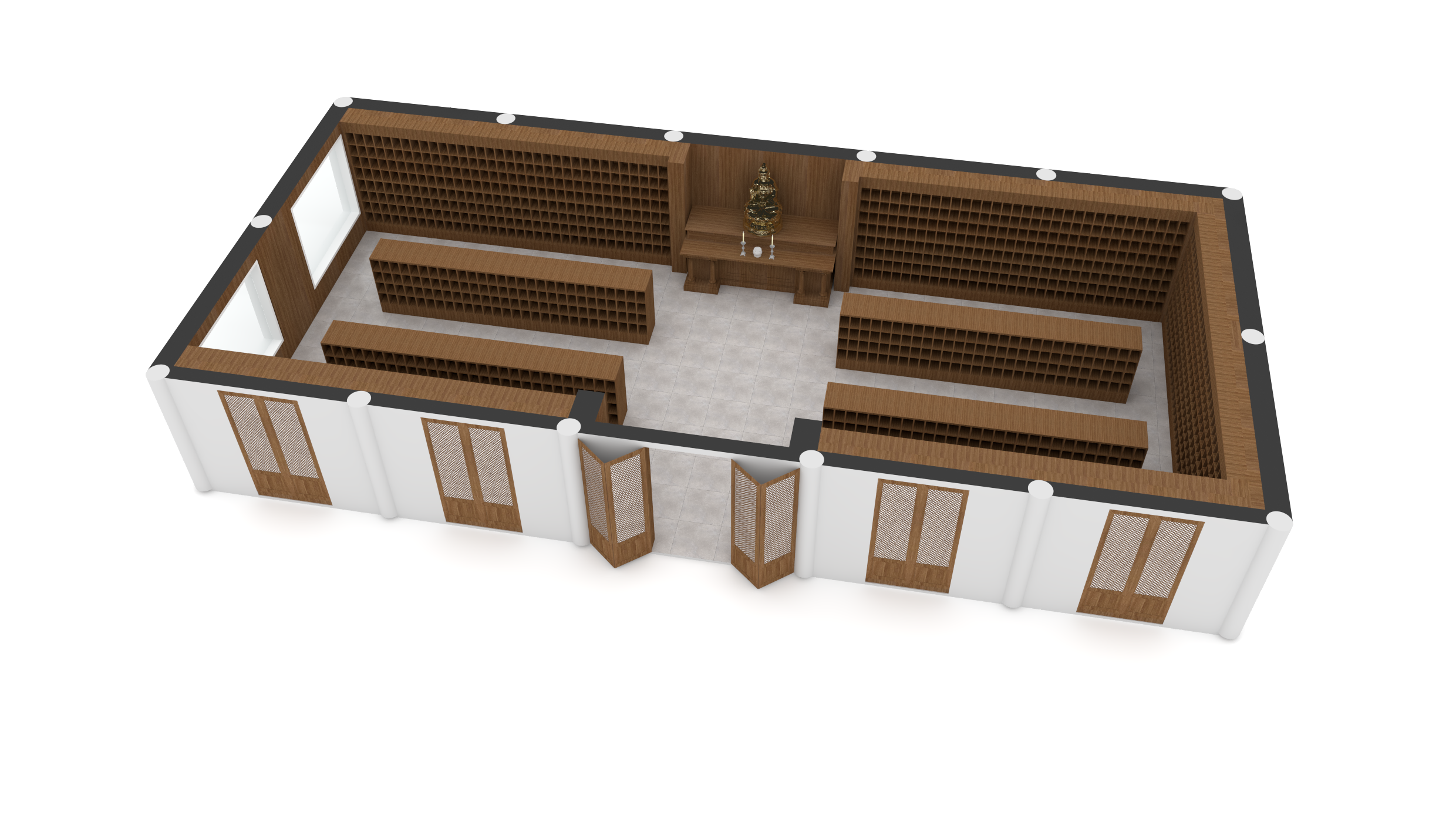 지장보살 윤회당 3d 이미지