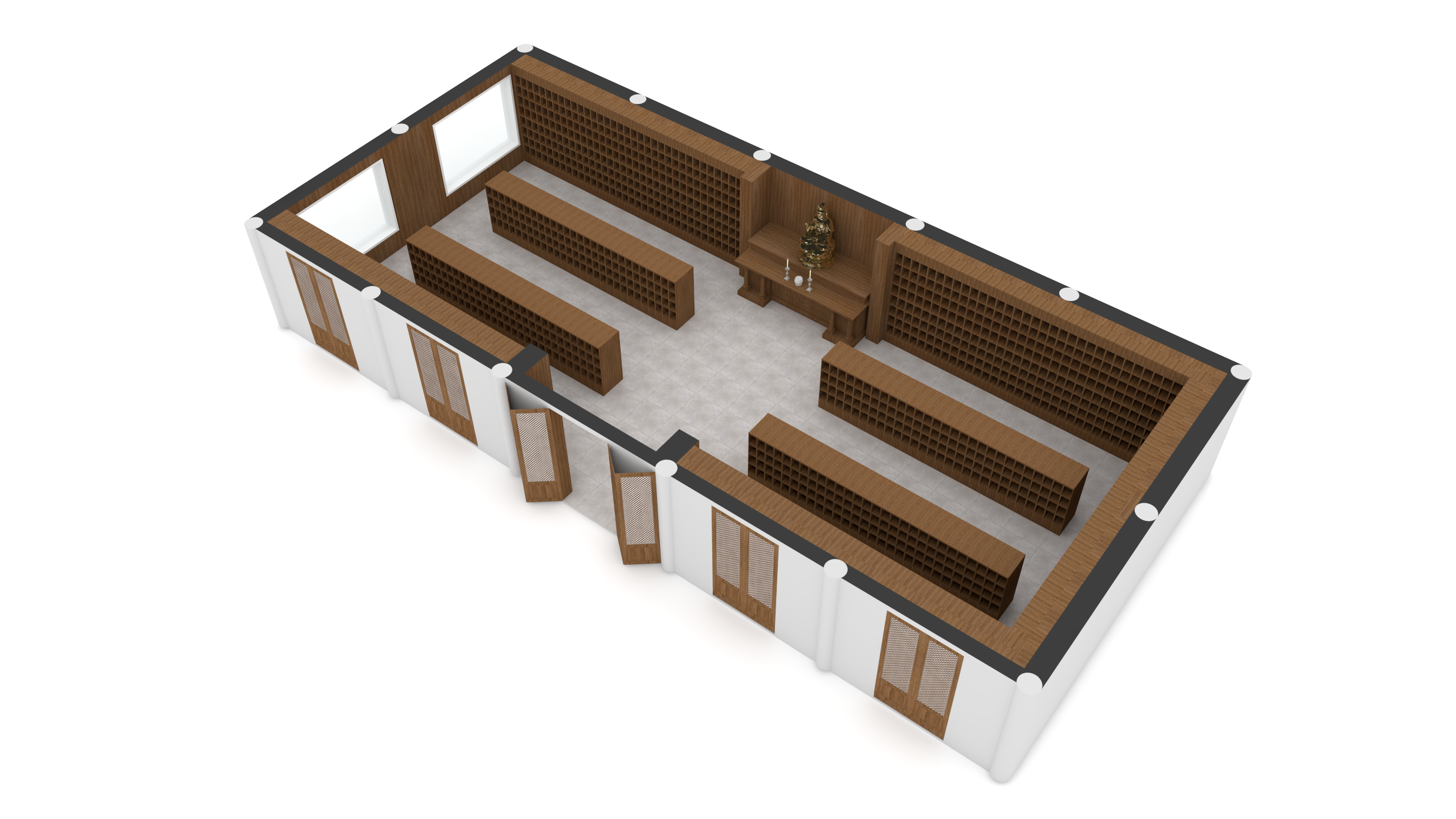 지장보살 윤회당 3d 이미지